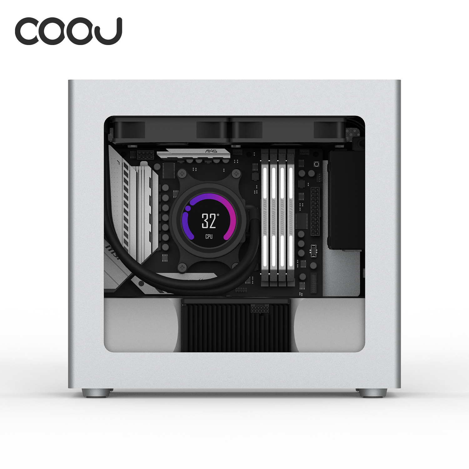 「PCケース新品未使用」”COOJ Z-18 “海外輸入品 COOJ Z-18 Side glass version one-piece aluminum housing Matx case