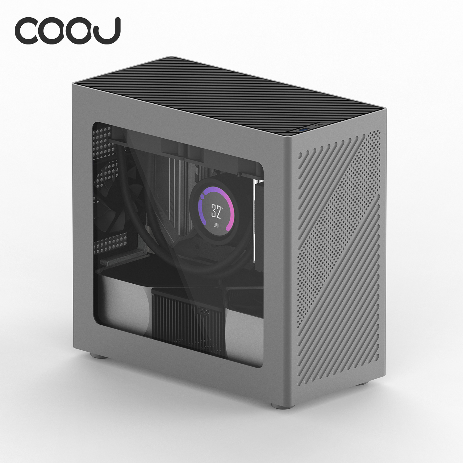 COOJ Z-18 Side glass version one-piece aluminum housing Matx case COOJ Z-18 Side glass version one-piece aluminum housing Matx case