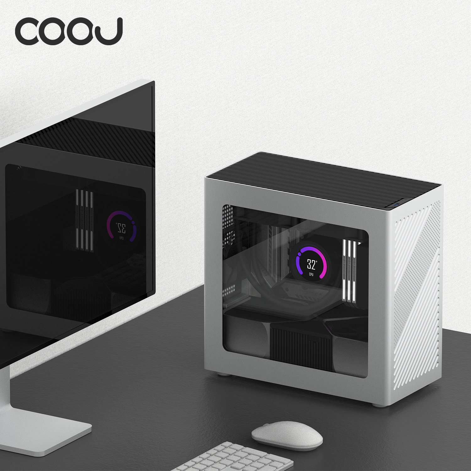 COOJ Z-18 Side glass version one-piece aluminum housing Matx case COOJ Z-18 Side glass version one-piece aluminum housing Matx case