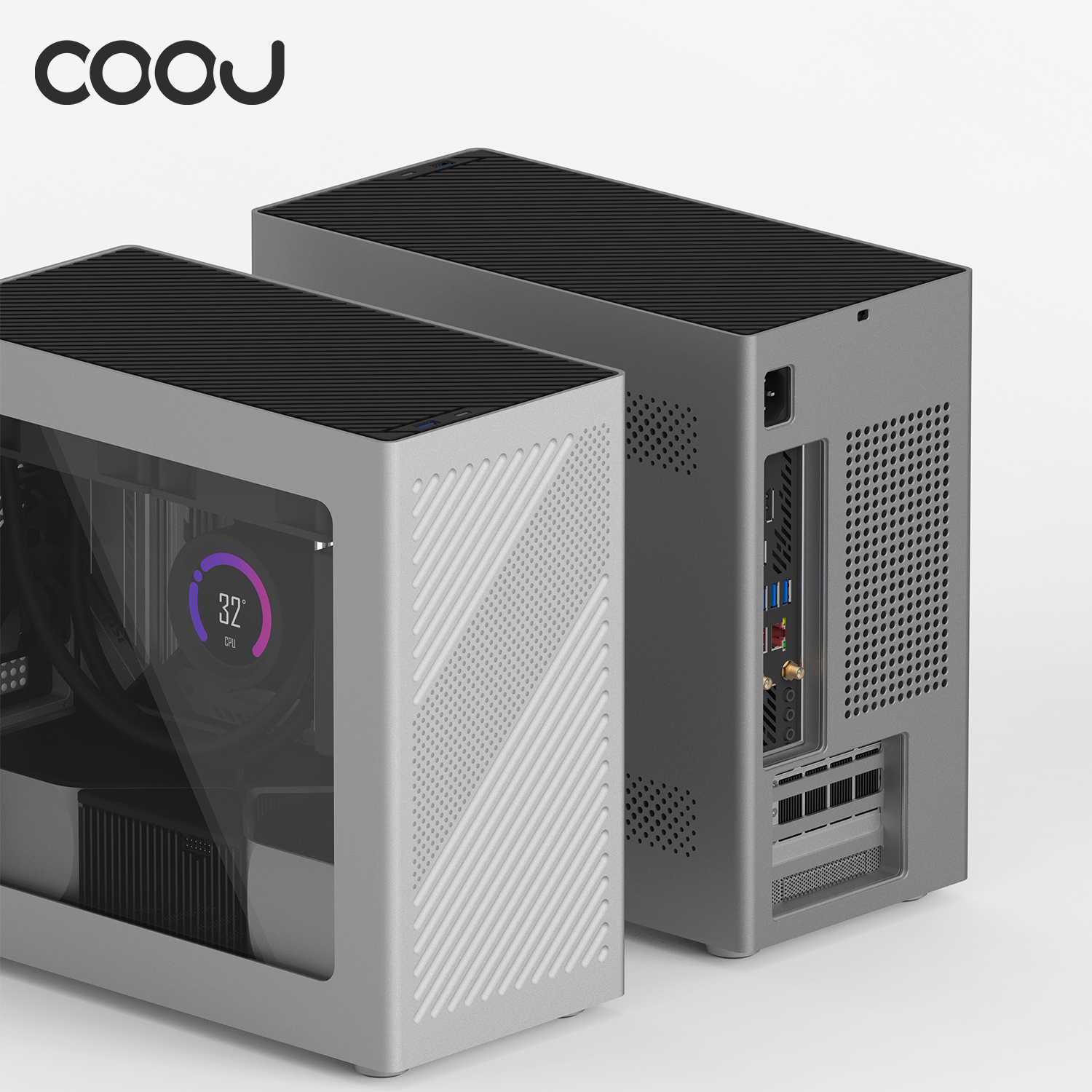 COOJ Z-18 Side glass version one-piece aluminum housing Matx case