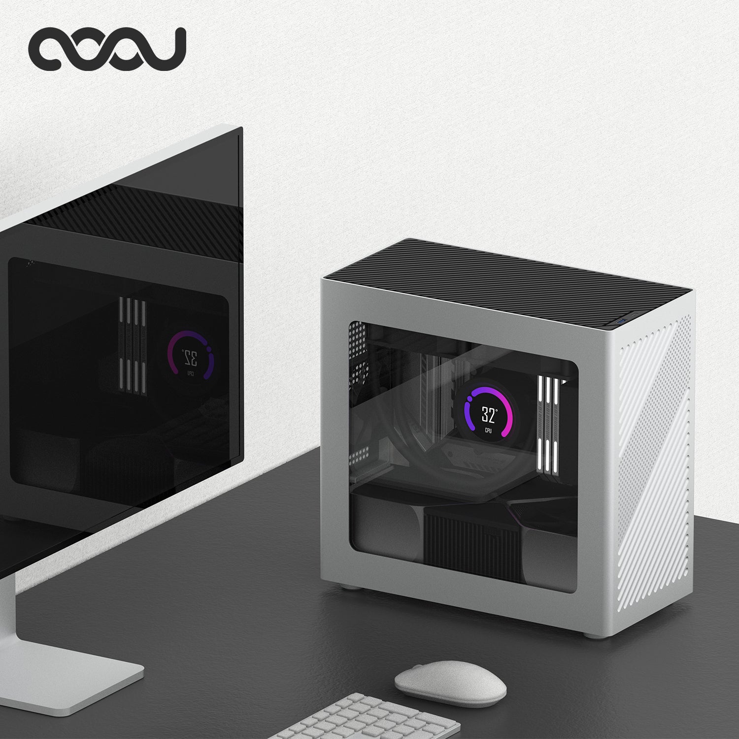 COOJ Z-18 Side glass version one-piece aluminum housing Matx